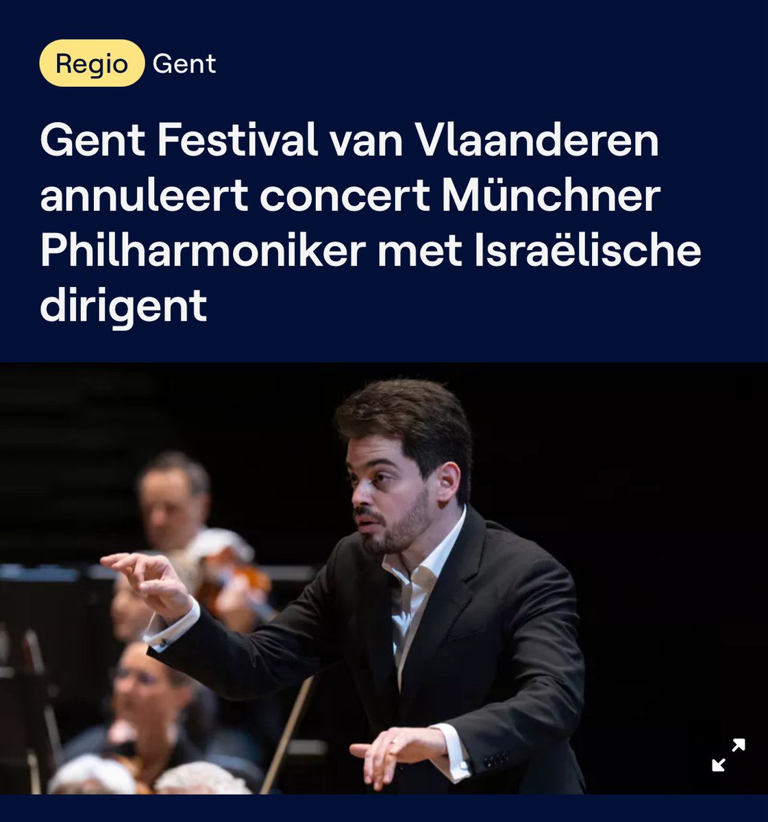 mcockhuyt's tweet image. @FestivalGent annuleert concert. Reden? De afkomst van de dirigent. Dit is onversneden antisemitisme. 

‘Onvoldoende duidelijkheid over zijn houding t.o.v. het regime in Tel Aviv.’

Licht en liefde? Vergeet het. Go woke, go broke. #cancelculture
