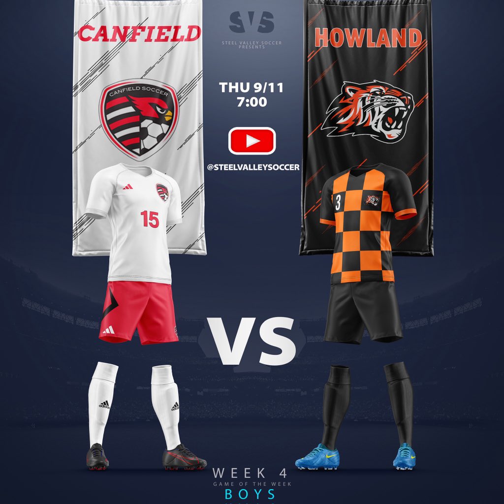 steelvalleySVS's tweet photo. It’s Gameday! #1 vs #2 in an AAC matchup looks to be an early contender for game of the year. #steelvalleysvs #ohio #highschool #soccer #ohsaa #ossca #trumbull #mahoning #columbiana #youngstown #canfield #howland ⚽️ https://t.co/xhjtERFT80