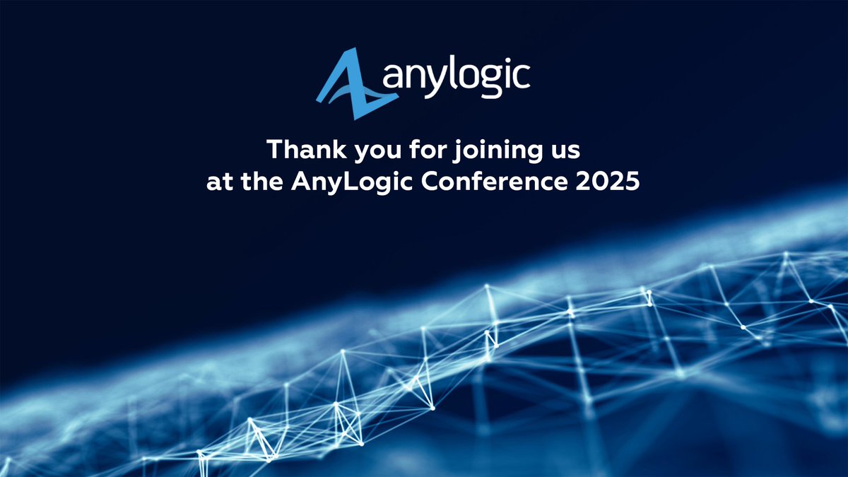 AnyLogicCo's tweet image. Thank you for joining the AnyLogic Conference 2025! To all presenters for sharing their expertise, to viewers for your curiosity and participation, and to all who made this event such a success. Explore the next online and offline events with AnyLogic ➡️ anylogic.com/resources/trai…