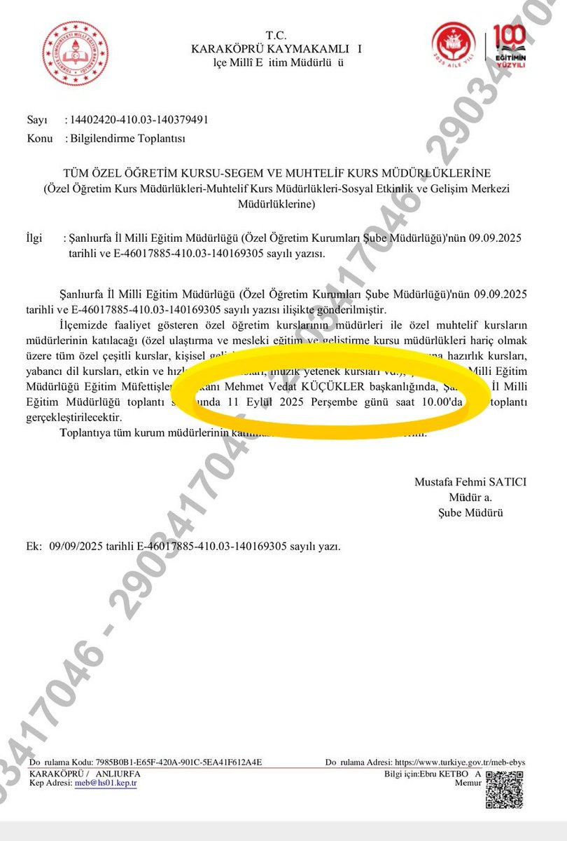 Sayın Valim,
Toplantı duyurusunun toplantı saatinden sonra yapılması sizce de düşündürücü değil midir? İl Milli Eğitim Müdürlüğü’nün işleyişinde ciddi bir başıboşluk görülmektedir.

<a href="/hasansildak/">Hasan ŞILDAK</a>