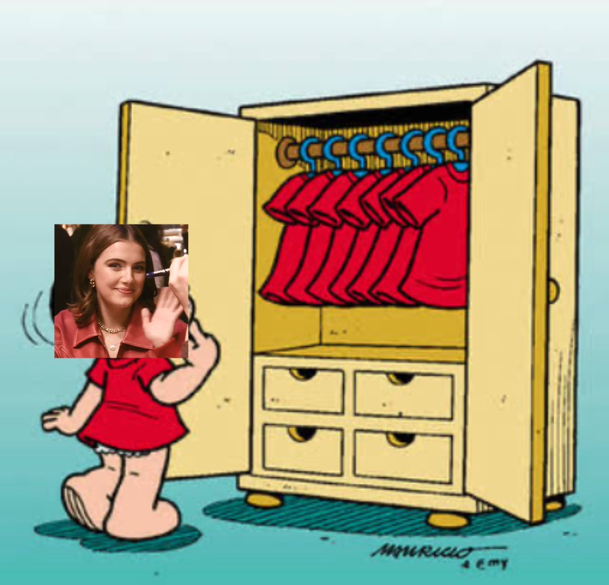Hannah Wells picking her fit for #OffCampusThursday