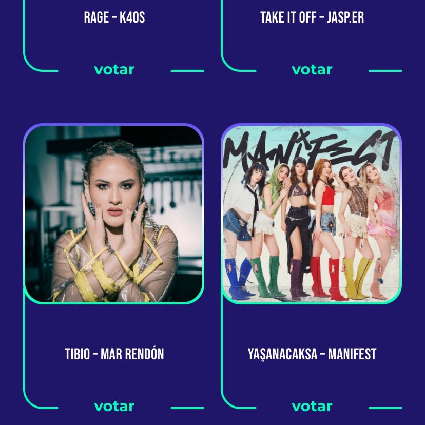 manifest, Yaşanacaksa şarkısıyla Break Tudo Awards adlı uluslararası ödül platformunda aday gösterilmiş. Sanırım sonsuz oy hakkı var. “Música de Novo Artista Internacional" kategorisinden oy vermeyi unutmayın maniFAM. 🧡 vote.breaktudoawards.com/vote/musica-de…