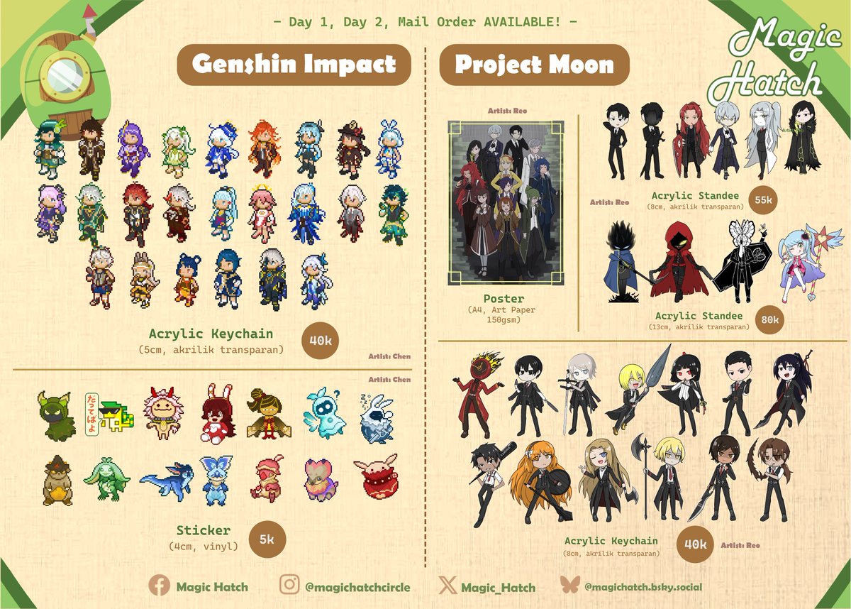 Magic_Hatch's tweet image. 🧵2/4
Fandoms: #HonkaiStarRail #ZenlessZoneZero #GenshinImpact #ProjectMoon #dungeonmeshi #breathoffire #a3! #CallofDuty #theRavagesOfTime #ObeyMe #DokiDokiLiteratureClub