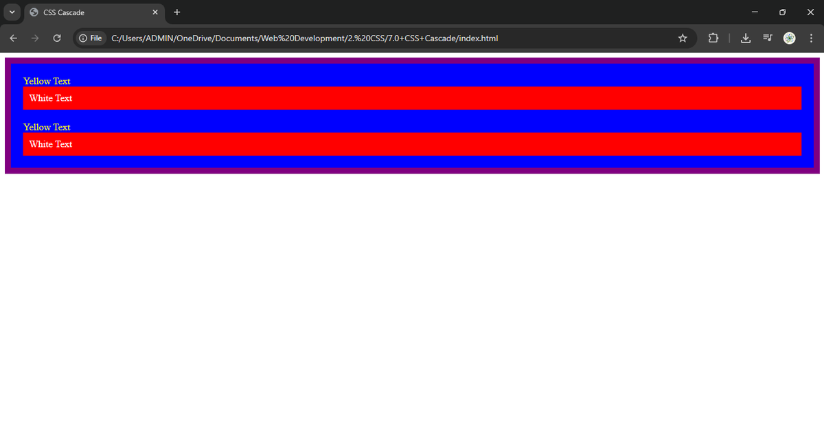 rasak_code's tweet image. Today I covered the CSS Cascade 🔥 — including Specificity and Inheritance. Understanding how CSS decides which style wins is a game. 🚀
#CSSCascade #CSSSpecificity #CSSInheritance #WebDevJourney #FrontendDevelopment #LearnToCode