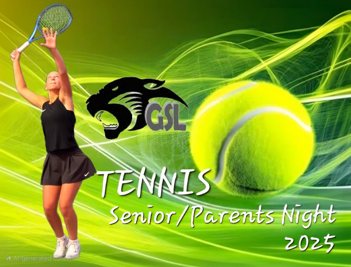 BrendoliC's tweet photo. Tonight is Senior night for AC (Abigail) and Eva for GSL Panther tennis!🎾💜🖤  It will also be parent night at our home courts in Glencoe 4:00 pm!🎾💜🖤 https://t.co/6njFF3jH38