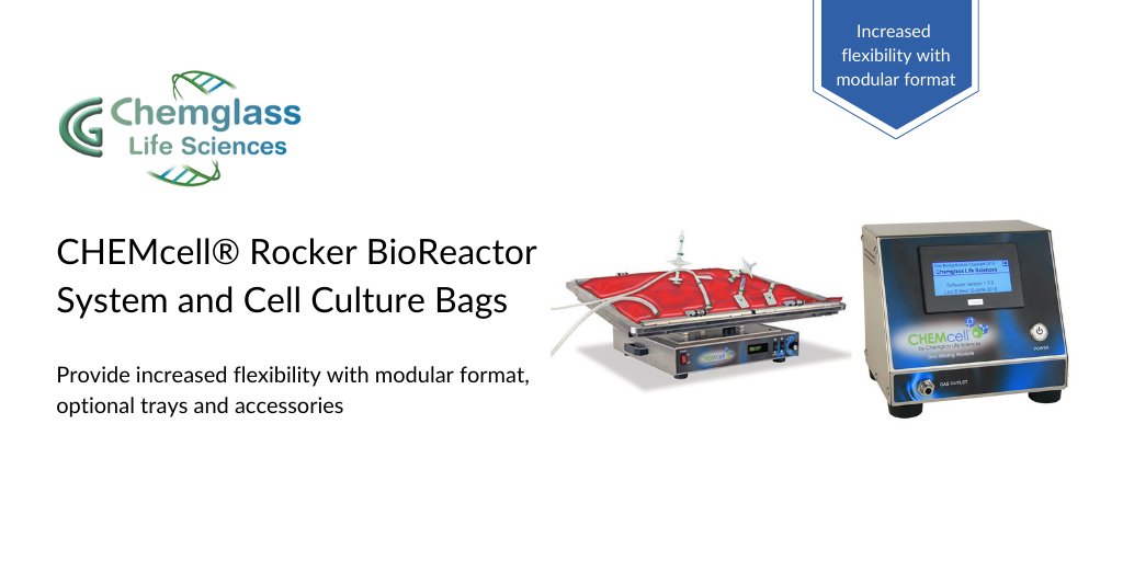 CHEMcell Modular Benchtop Bioreactor Systems from <a href="/Chemglass/">Chemglass</a> Life Sciences is used in both R&amp;D and production environments. The smooth rocking motion provides gentle, efficient mixing and gas transfer.  ow.ly/WxC350WTsaK

#LifeSciences  #LabSupplies