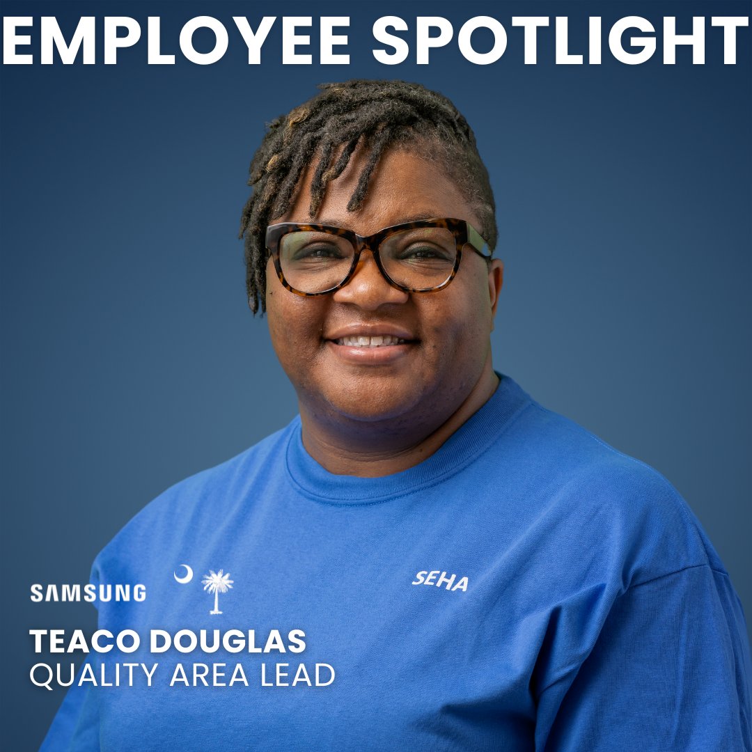 Quality Area Lead Teaco Douglas has been with us since October 2017, and her commitment, dependability, and steady leadership continue to make a lasting impact. We’re proud to have her on our team here in Newberry, SC!
