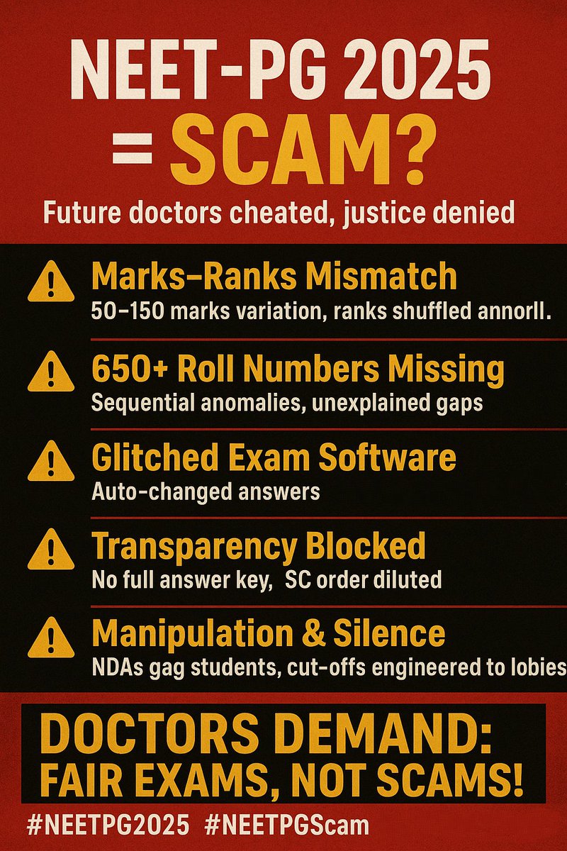 stethoink's tweet image. #neetpgscam2025
#neetpg
#neet
#mbbs