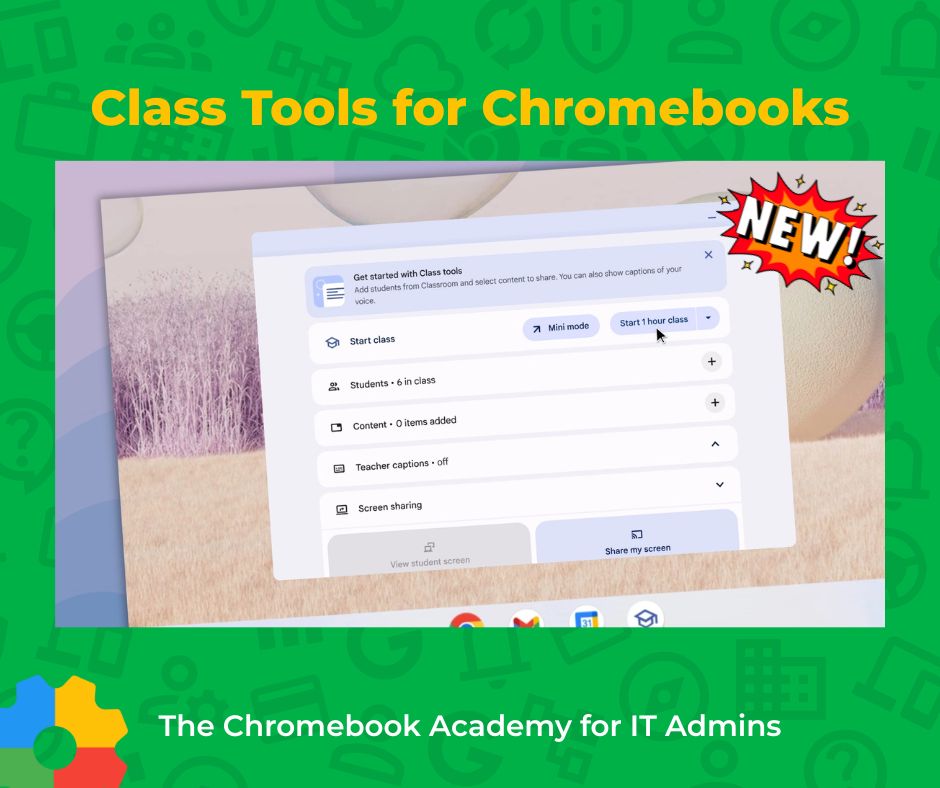 jrsowash's tweet image. The Chromebook Academy features the LATEST updates for ChromeOS. This LIVE virtual course is a GREAT way to get the latest insights on how to manage your district&apos;s devices.

My next cohort starts soon: chromebookacademy.com

#googleEDU #ITAdmin