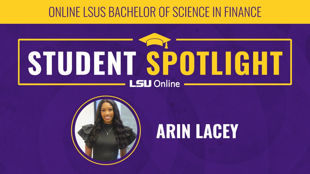 LSU Online & Continuing Education (@lsuonline) on Twitter photo Meet Arin Lacey: <a href="/LSU_Shreveport/">LSU Shreveport</a> online BS in Finance (Real Estate) student, early graduate, & newly named Student of the Year! 🎉 Her drive & determination inspire us all, and she’s just getting started. Congrats, Arin!
👉 Explore her program here: ow.ly/iNW550WU5hg Meet Arin Lacey: <a href="/LSU_Shreveport/">LSU Shreveport</a> online BS in Finance (Real Estate) student, early graduate, & newly named Student of the Year! 🎉 Her drive & determination inspire us all, and she’s just getting started. Congrats, Arin!
👉 Explore her program here: ow.ly/iNW550WU5hg