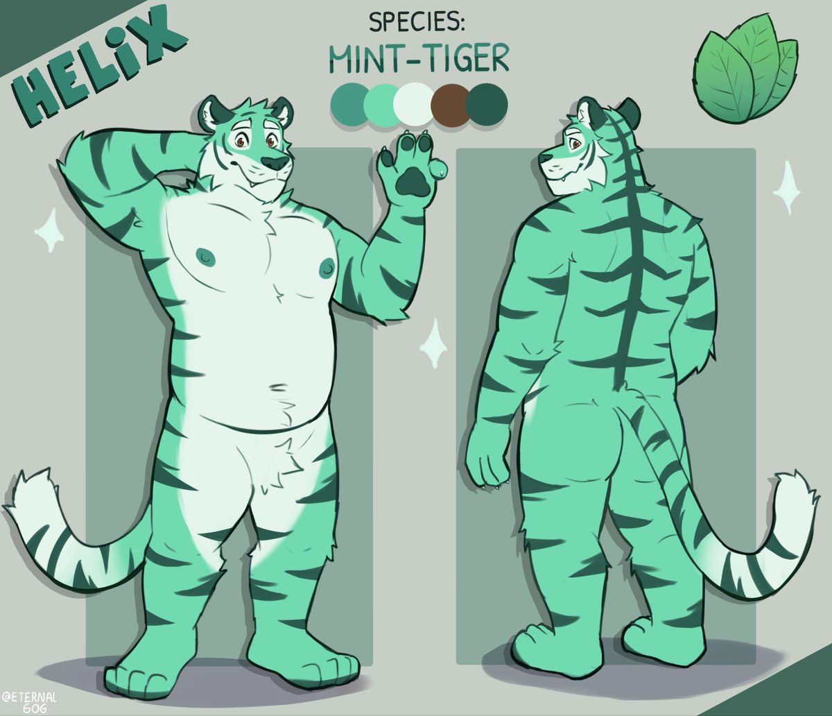 Ref sheet commission for @/helixthetiger on 🔵☁️
#furry #furryart