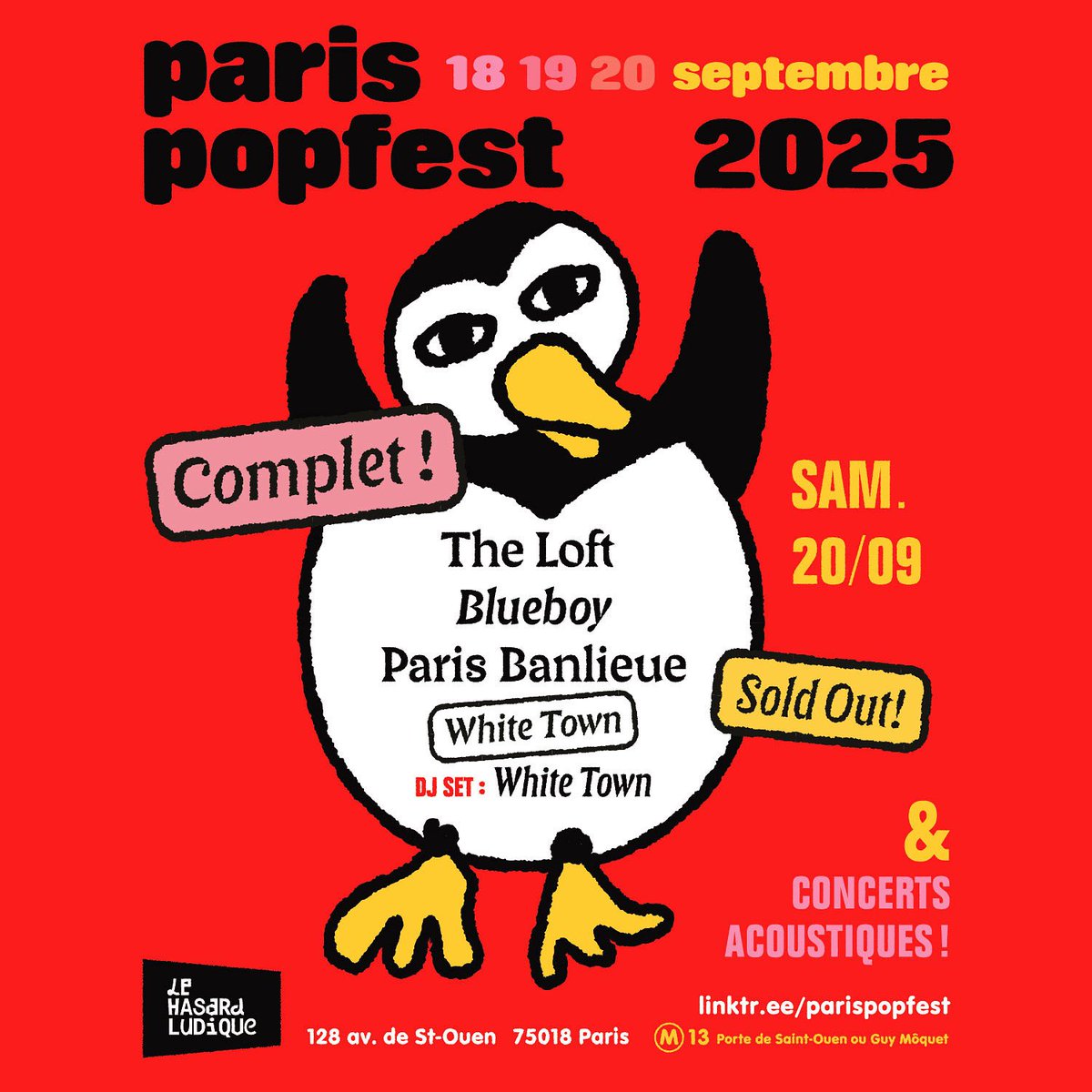 ✌️ Le Paris Popfest, c’est dans une semaine ! Le troisième soir est sold out, mais il reste des places pour les deux autres  👉 shotgun.live/events/paris-p…