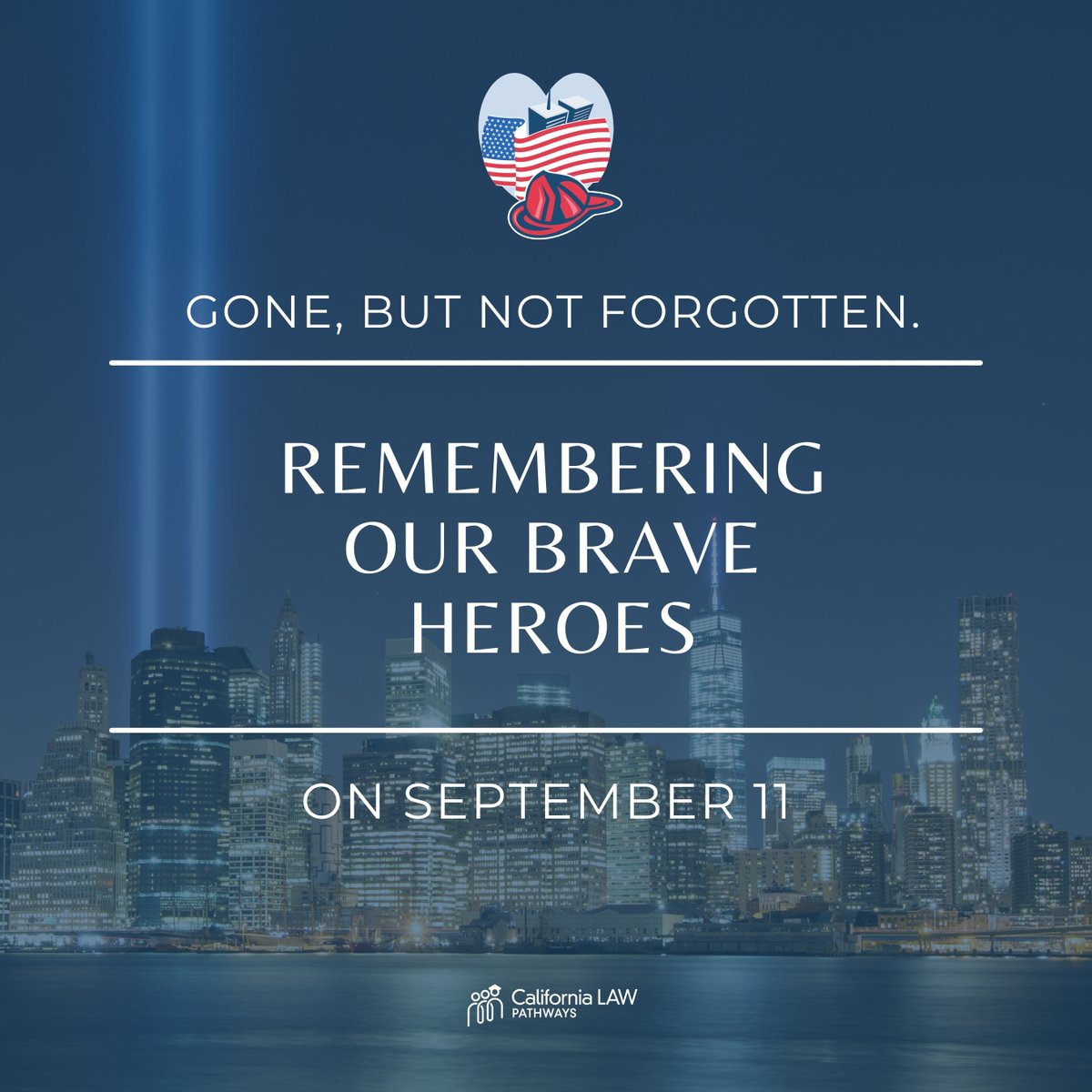 CaLAWpathways's tweet image. 🕊️ September 11 Remembrance 🕊️
Today, we pause to honor the lives lost on September 11, 2001, and to recognize the courage of the first responders, service members, and countless individuals who showed extraordinary resilience in the face of tragedy.
As we remember this day, we…