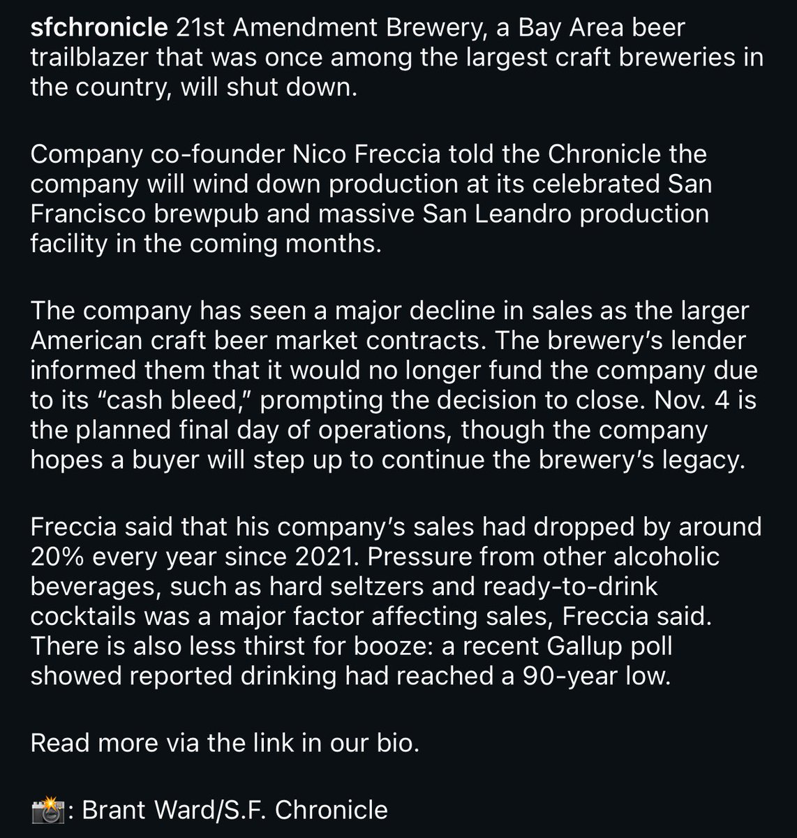 Seems like the longer a craft brewery is around, and the bigger it gets, the more likely this is to happen.

Is there a sweet spot in craft? And is it to not go after grocery and simply be content with profitable taproom(s)?