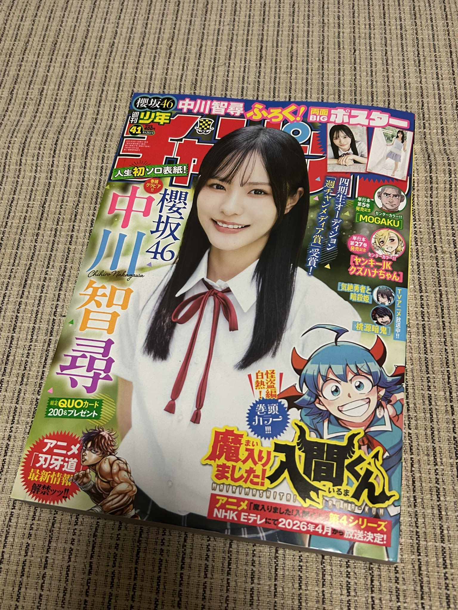 なちゃん/ポスター Amazon.co.jp: 週刊少年チャンピオン 2024年 27号（2024.06.06