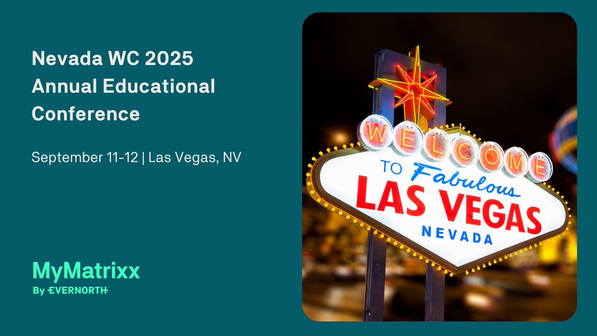 #MyMatrixxbyEvernorth legislative experts will be in Las Vegas, NV, Sept 11-12 at the Nevada Workers’ Comp. Annual Education Conference. Connect with them to discuss how changes in pharmacy legislation can mean changes to how you manage your #workerscomp claims.