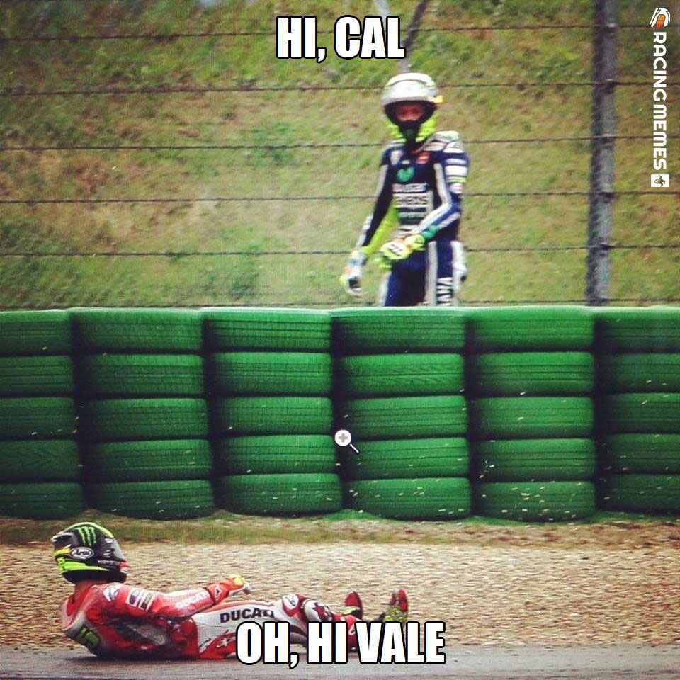#ThrowbackThursday to the 2014 Misano crashfest during the Free Practice (#SanMarinoGP 2014)

#Misano2014
#MotoGP2014
#MotoGP
<a href="/ValeYellow46/">Valentino Rossi</a> 
<a href="/YamahaMotoGP/">Yamaha MotoGP</a> 
<a href="/calcrutchlow/">Cal Crutchlow</a> 
<a href="/ducaticorse/">Ducati Corse</a> 
<a href="/MotoGP/">MotoGP™🏁</a>
#ValentinoRossi
#Rossi
#CalCrutchlow
#Crutchlow
#RacingMemes
#RacingMemes56