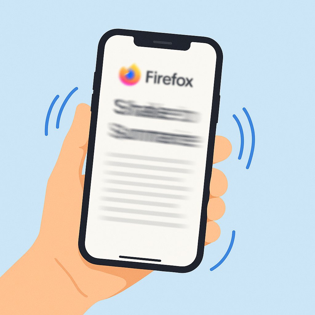 MakmanAgency's tweet photo. Zatras mobilom a AI ti povie, o čom je článok!

Firefox spustil funkciu Shake to Summarize na iOS – okamžité zhrnutie obsahu vďaka AI.

Budúcnosť čítania, alebo radšej klasické scrollovanie?
#AI #makman #makmanagency https://t.co/zekh24ldjB