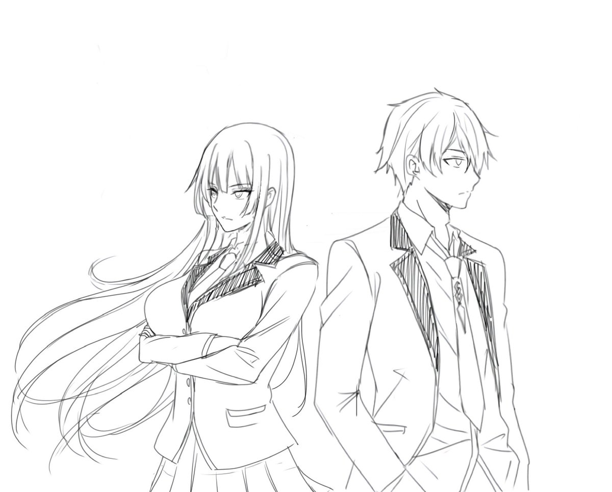 Blue0Penguins's tweet photo. 筆が乗ったので、扉絵用イラスト！
（漫画むずくてイラストに逃げる）
過去一イメージ通りに描けたので嬉しい✨ https://t.co/bDqEB3cJqA