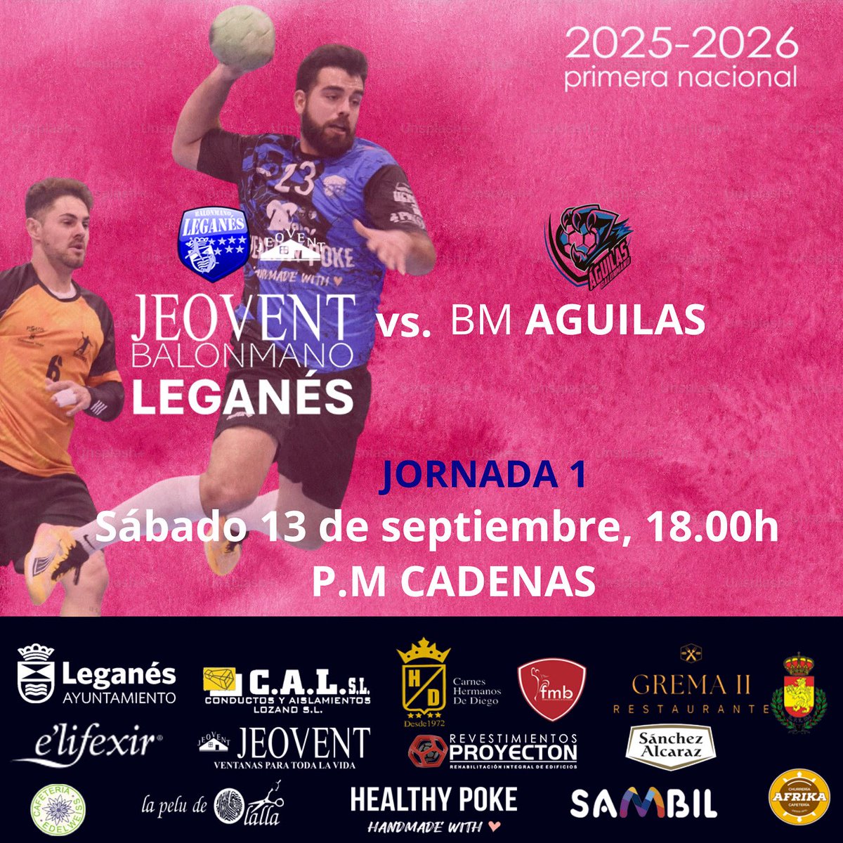 VUELVE LA LIGA!!

Nuestros chicos del 1NM empiezan la liga este fin de semana en el Cadenas!

Os esperamos a todos 💪🏻👏🏻

#bmleganes #aupalega 🔵⚪️