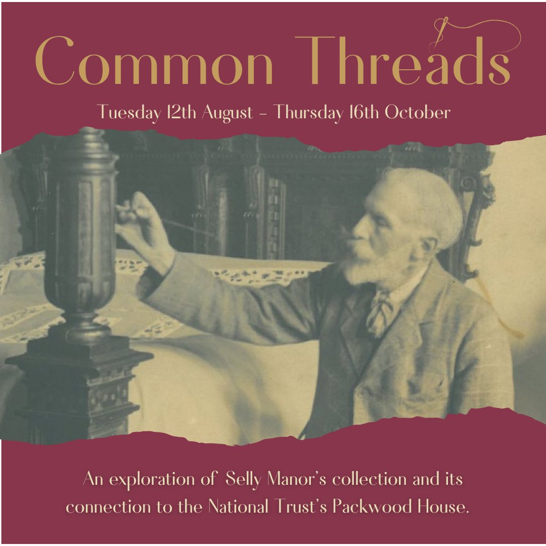 'Common Threads'
Tues - Fri 10am-5pm
Normal admission applies

Oliver Baker was an artist, jewellery designer, author &amp; antiquarian. He scoured the rural counties of the Midlands &amp; Wales seeking out rare furniture finds, including the collections at Selly Manor &amp; Packwood House.