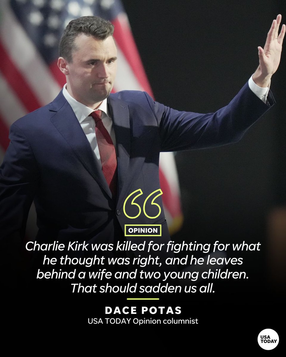 "America is better off as a place where people can exchange ideas freely, without fear of being killed or otherwise persecuted. Charlie understood this ideal and fought for it," writes columnist <a href="/DacePotas/">Dace Potas</a>. bit.ly/4me9Zip