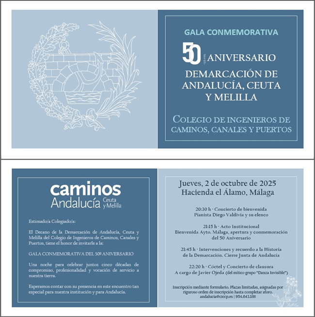 #Malaga - 2 de octubre - Gala del 50º Aniversario de Caminos Andalucía bajo el lema: “50 años de compromiso con nuestra tierra”
Compañeros de todas las provincias
Tendremos música, cocktail y baile 
Sólo 25 euros
Plazas limitadas
+INFO: caminosandalucia.es/agenda/gala-co…