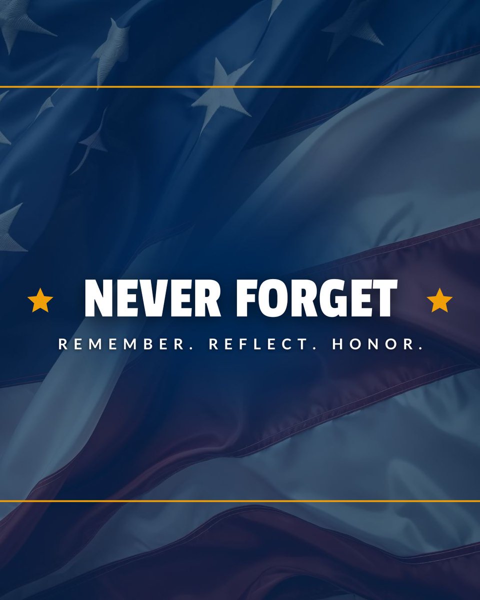 Never forget. 
 
Today, we honor the memory of those who lost their lives on September 11 and recognize the individuals, like many of our Tillman Scholars, who, like Pat, chose service over self.