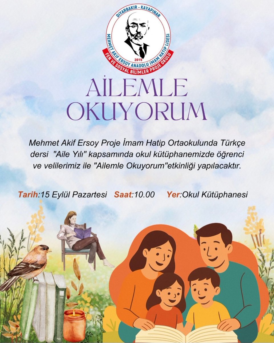Aile Yılı kapsamında etkinliklerimize başlamış bulunmaktayız. Okulumuz artık ailelerimize daha yakın.
#AileYılı 
<a href="/Haydar_Korkmaz0/">Haydar Korkmaz</a>
