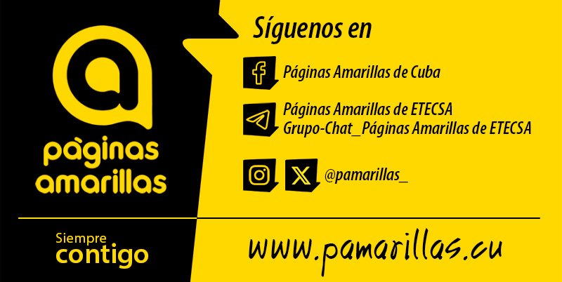 Síguenos en #PaguinasAmarillas <a href="/ETECSA_Cuba/">ETECSA</a> <a href="/NelsonFR71/">Nelson Francisco Reyes González</a>