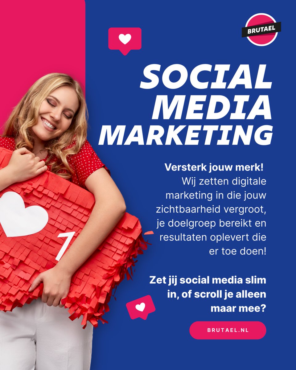 Meta Ads die scoren, content die spreekt en socials die draaien. Alles onder één dak! 🚀

Altijd met één doel: campagnes die opvallen en resultaat opleveren. 💥

#SocialMediaMarketing #MetaAds #ContentCreatie #Brutael #Schagen #Campagnes #Meta