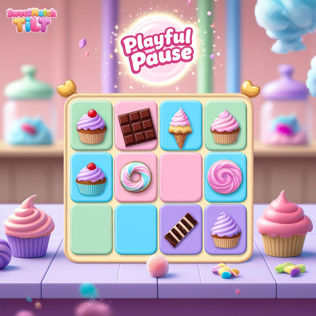 SweetMatchTilt's tweet image. Even the sweetest players need a break 🍬
Pause, breathe, and tilt again!
#SweetMatchTilt #SonicAIEngine #CasualGaming #CandyBreak #MemoryFun