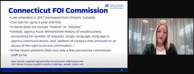 Today's presenters are sharing another example of how a government entity handles FOI/FOIA requests that maybe burdensome. Learn more at:  youtube.com/live/HPHGBV0Yb…