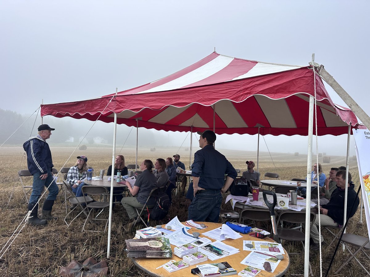 #SoilHealth #SoilResiliency field day near Hampton MN. Morning for govt agency staff and afternoon for #farmers. ⁦<a href="/UMNExt/">U of MN Extension</a>⁩ ⁦<a href="/MnSWCDs/">MASWCD</a>⁩