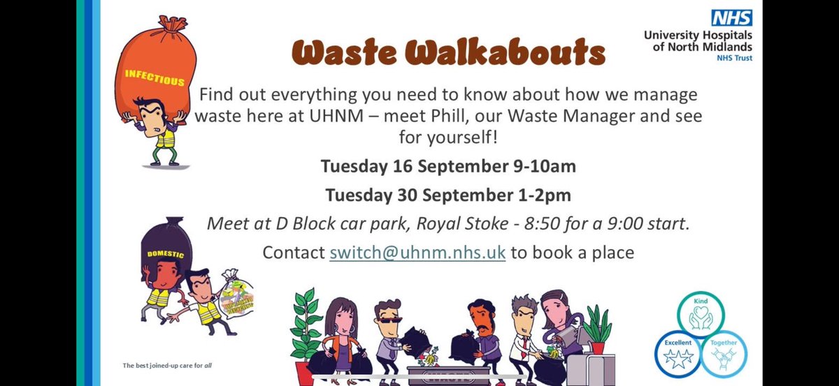 Waste Tour next Tuesday - Comment below or contact switch@uhnm.nhs.uk to book on! — with Jessica Brownsword.