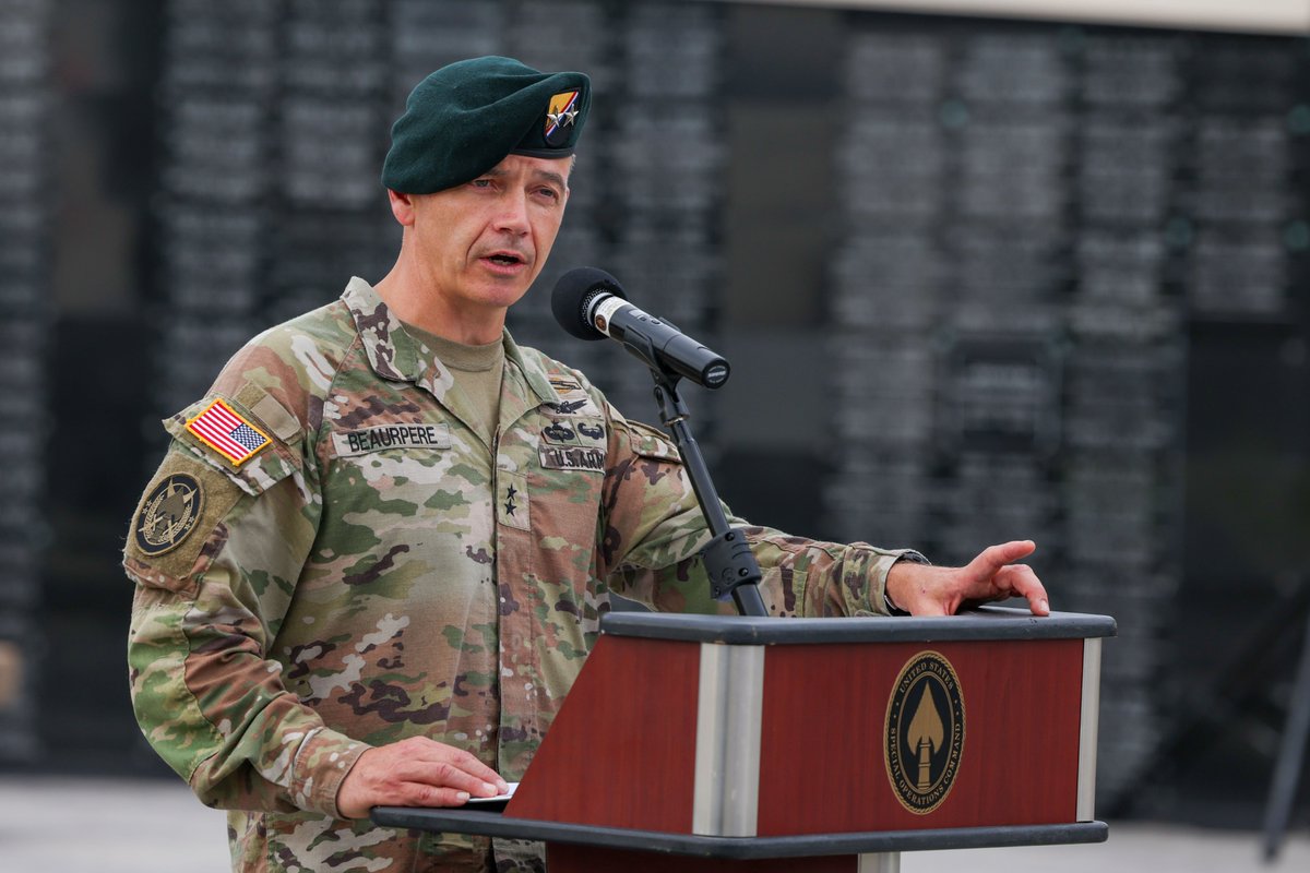 USSOCOM's tweet photo. USSOCOM held its 9/11 Remembrance Ceremony at the SOF Memorial to honor the lives lost.
MG Beaurpere: “Service to our nation brings us together. All generations have gathered around this principle and dedicated themselves to being a part of something bigger.”
We reflect on the resilience and unity shown in the days that followed.
#NeverForget #USSOCOM