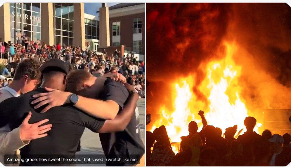 Organizingmom (@galts1teaparty) on Twitter photo <a href="/MattWalshBlog/">Matt Walsh</a> Spot the difference…
Charlie Kirk vigil vs George Floyd riot
We are not the same. <a href="/MattWalshBlog/">Matt Walsh</a> Spot the difference…
Charlie Kirk vigil vs George Floyd riot
We are not the same.