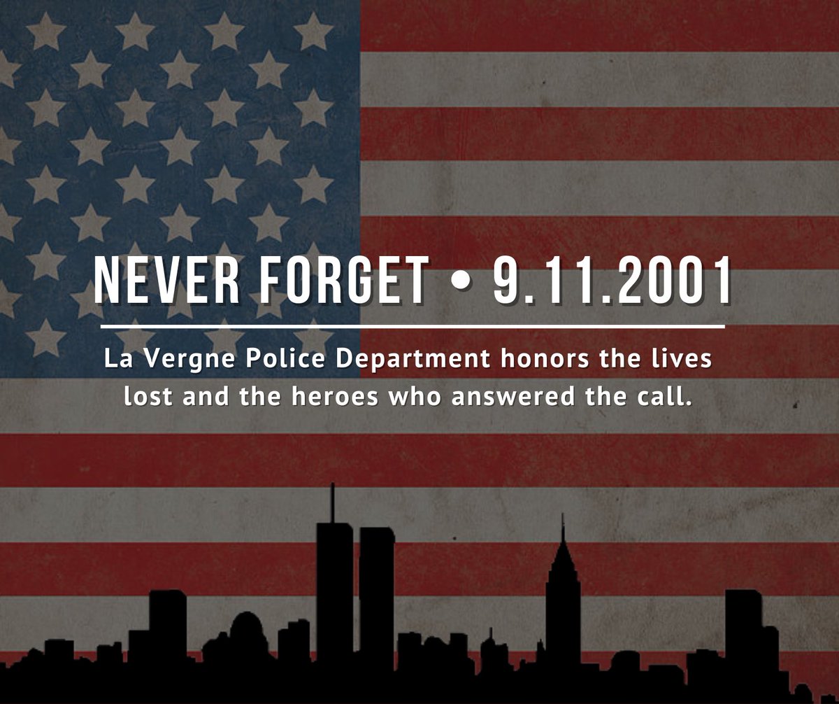 Today, we remember September 11, 2001.
We honor the nearly 3,000 innocent lives taken, the families forever changed, and the courage of the first responders and service members who gave everything in the face of unimaginable tragedy.

We will never forget.