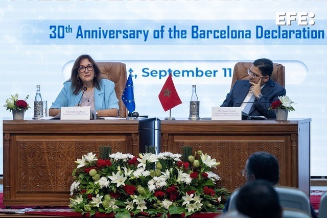 El ministro de Exteriores marroquí, Naser Burita, insta a repensar un espacio euromediterráneo basado en relaciones "equilibradas" y basadas "en el respeto mutuo" entre los países del norte y del sur del Mediterráneo.