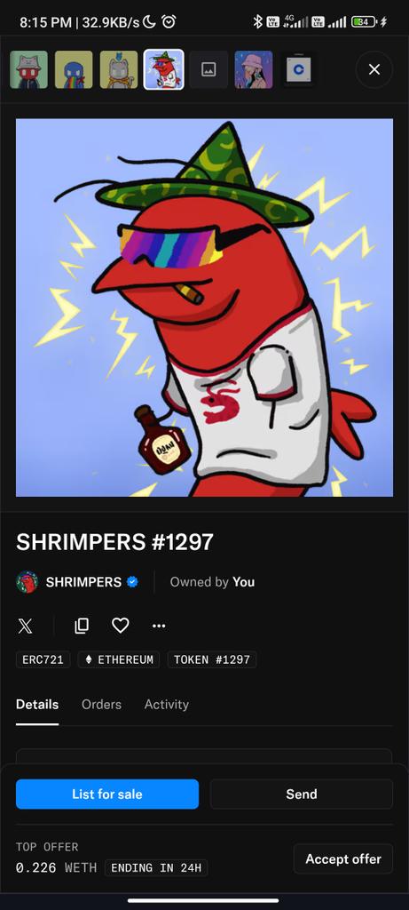 My SHRIMPERS LOOKING COOOOOL 😎😎