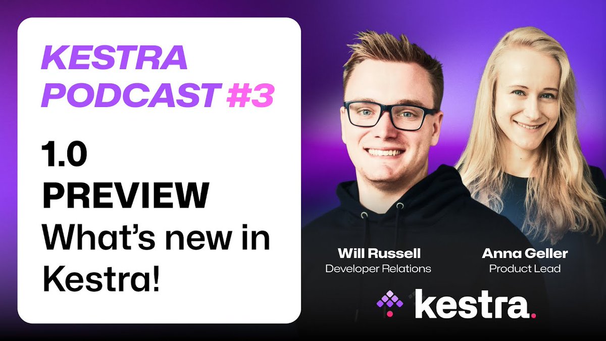 With the launch of the Kestra 1.0 Release, <a href="/wrussell1999/">Will Russell</a>  invites Anna, Product Lead at Kestra, to discuss what's new in this latest release and what people should try out!

youtu.be/KXmvXAmNx5c