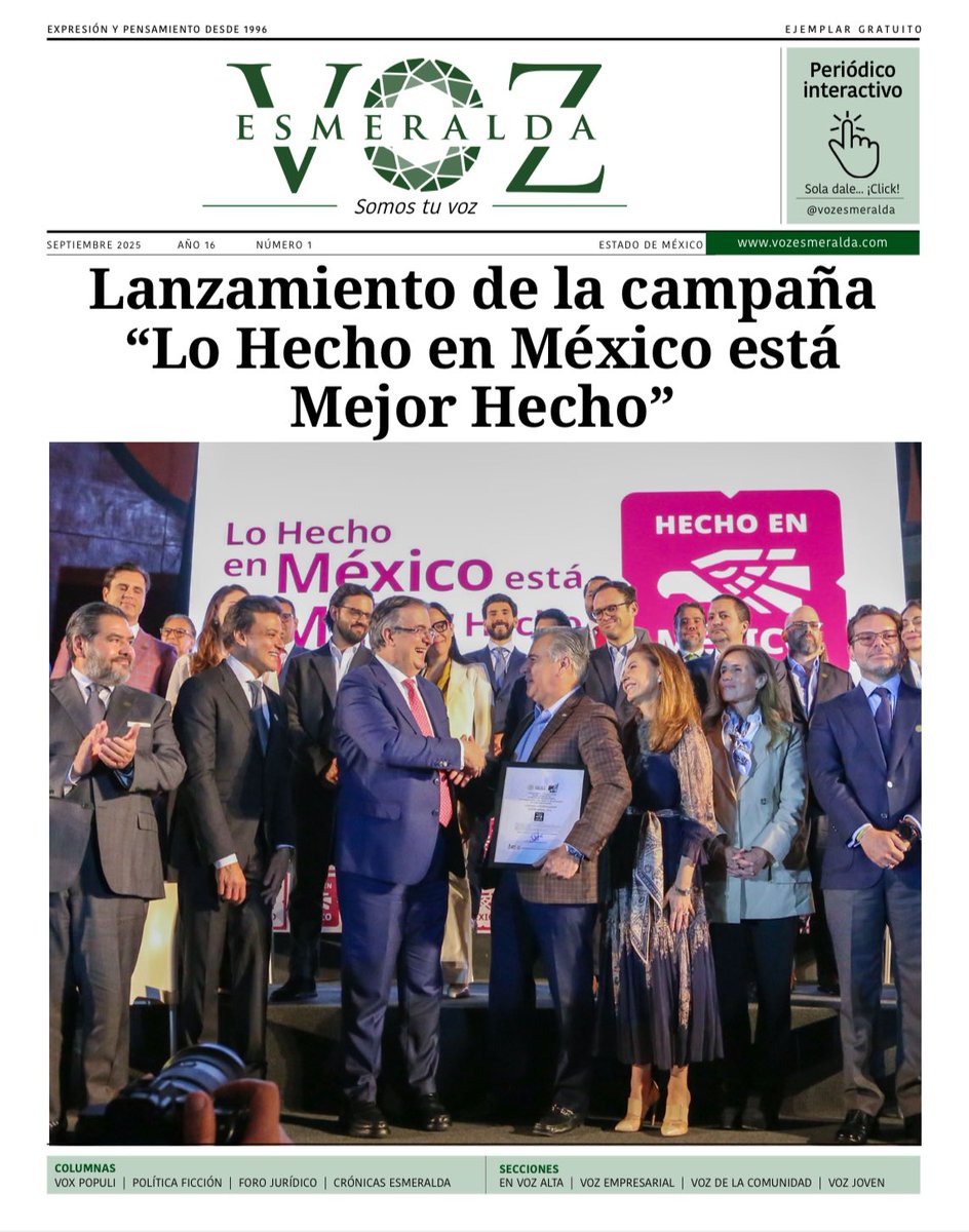 Te invitamos a leer nuestra edición de #Septiembre2025 

Descarga aquí 👇

vozesmeralda.com/2025/09/08/sep…

#VozEsmeralda #SomosTuVoz