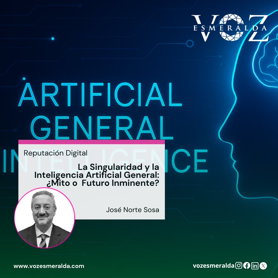 🤖 ¿La Singularidad y la Inteligencia Artificial General son mito o futuro inminente?

Columna de <a href="/josenorte/">Jose Norte Sosa .*.</a> en #VozEsmeralda ⬇
vozesmeralda.com/2025/09/08/la-…

#IA #Singularidad #ReputaciónDigital #FuturoDigital