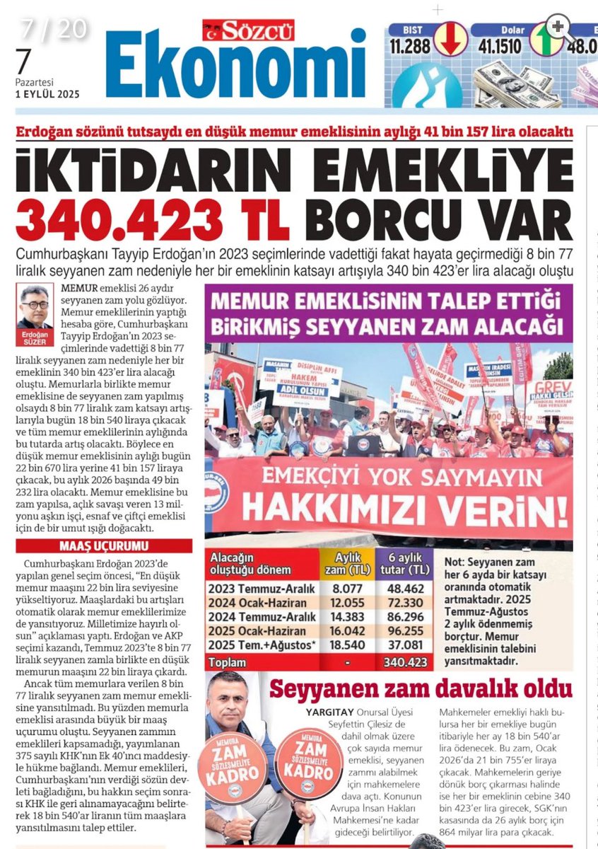 #EmekliMemur yasal hakkı olan ve Cumhurbaşkanının söz vermesine rağmen 375/40 KHK ile 28 aydır gasp edilen seyyanen zam sözünün yerine getirilmesini bekliyor... #MemurEmeklisineAdalet  <a href="/iletisim/">T.C. İletişim Başkanlığı</a> <a href="/Akparti/">AK Parti</a> <a href="/MHP_Bilgi/">MHP</a> <a href="/herkesicinCHP/">CHP 🇹🇷</a> @iyi_parti2025 <a href="/zaferpartisi/">Zafer Partisi</a>