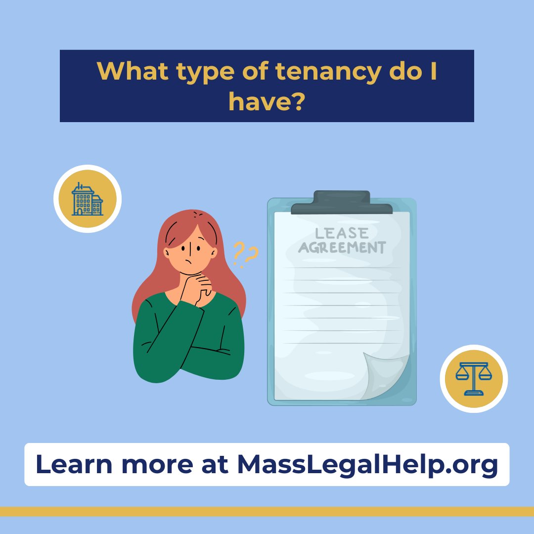 MassLegalHelp's tweet image. As a renter in Massachusetts, some of your rights depend on the kind of tenancy you have and the kind of housing you rent. You also have certain rights no matter what type of tenancy you have.

In English: masslegalhelp.org/housing-apartm…

En español: masslegalhelp.org/es/vivienda-ap…
