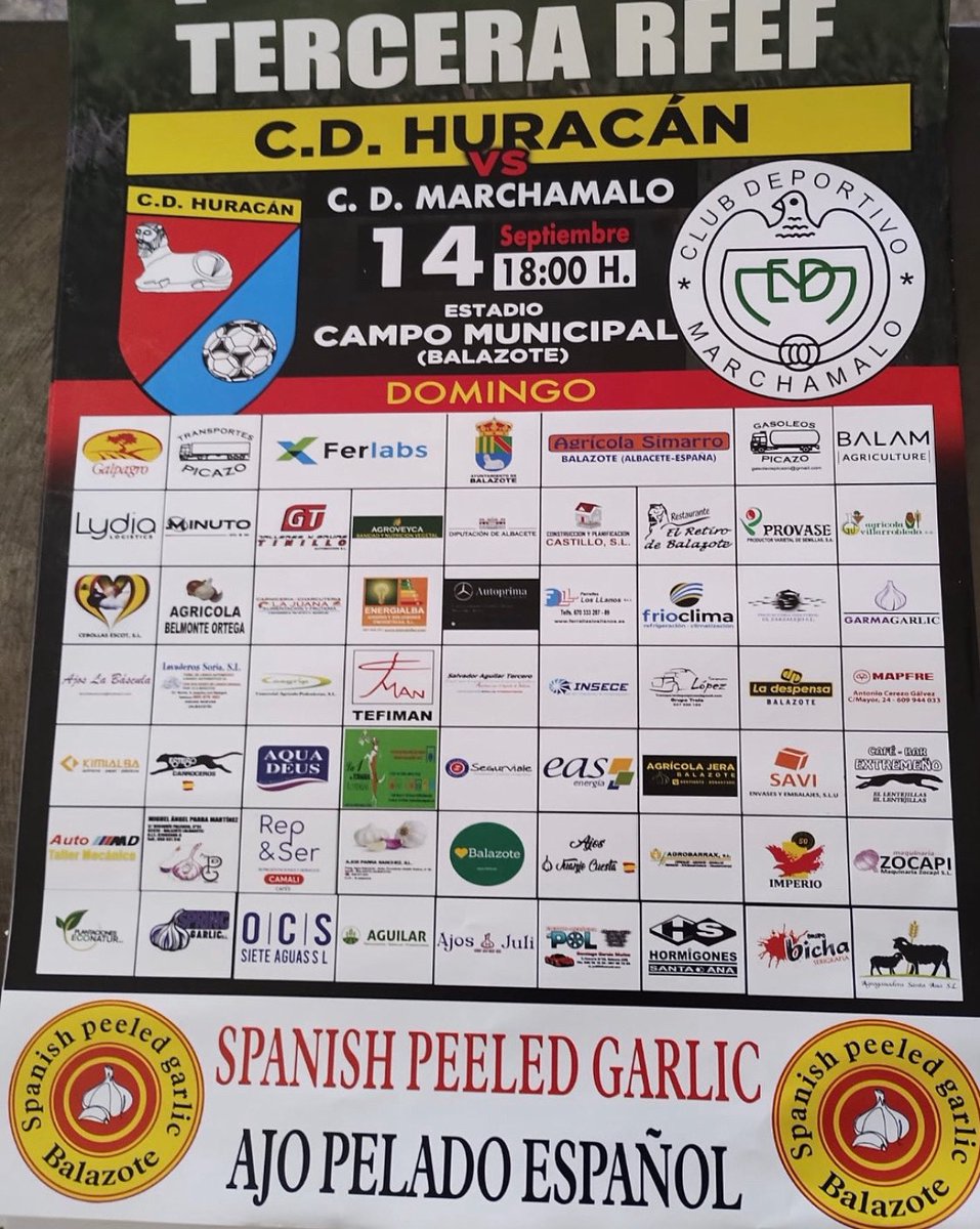 Debut en casa 🔴🔵⚽️ 

🏆 Jornada 2 Tercera RFEF 
📆Domingo 14 de Septiembre 
🕗18:00 H
<a href="/HuracanBoficial/">C.D. Huracán de Balazote - Oficial</a> 🆚 <a href="/CD_Marchamalo/">CD Marchamalo</a> 
🏟️Municipal de Balazote 

Os esperamos AFICION !!
