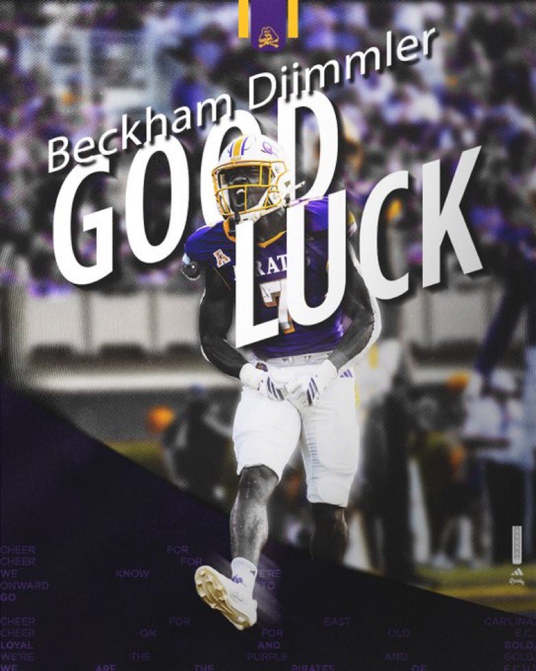 beckham diimmler (@bdiimmler) on Twitter photo Thanks for the love <a href="/ECUPiratesFB/">ECU Football</a> I appreciate it.<a href="/lgware/">lance ware</a> <a href="/Dyrell_Roberts/">Dyrell Roberts Sr.</a>
<a href="/CoachRyanCole/">Ryan Cole</a> Thanks for the love <a href="/ECUPiratesFB/">ECU Football</a> I appreciate it.<a href="/lgware/">lance ware</a> <a href="/Dyrell_Roberts/">Dyrell Roberts Sr.</a>
<a href="/CoachRyanCole/">Ryan Cole</a>