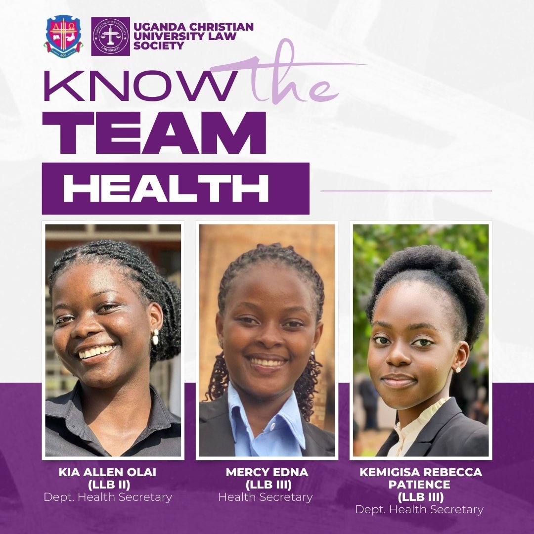 UCULSMain's tweet image. 🧵
10/10🏥 MEET THE UCULS HEALTH COMMITTEE

The compassionate team of @MercyEdna1 prioritizes mental health awareness, ensuring our @uculaw society has access to resources that support overall wellness, and above all, we thrive both mentally and physically!
  
#TheAgenda2025