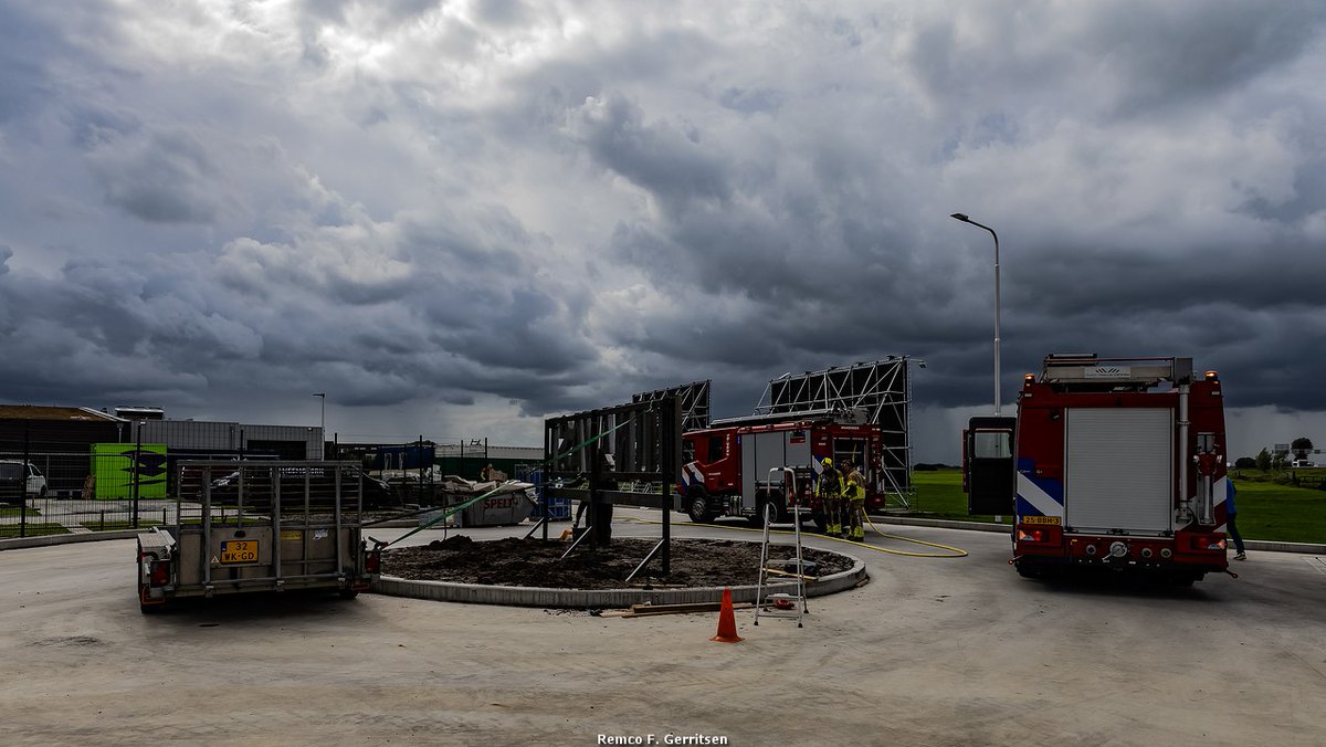 Koffiezetapparaat in brand bij loods