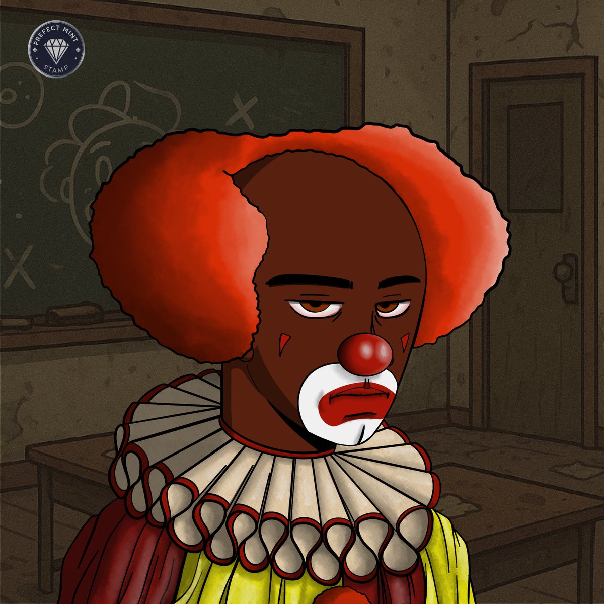 Prosper Da Clown: 1-of-1 NFT, Rocking a wicked grin and a sock full of swagger, this jester rules streets with chaotic charm. His lore? A prankster with a heart of gold, dishes laughs and lessons, never playing by the rules. Grab this rare NFT and unleash the ultimate trickster!